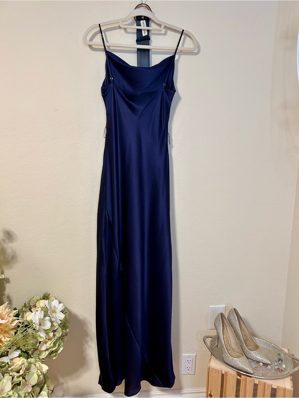 NICHOLAS Deep purple Satin Slip Maxi Dress